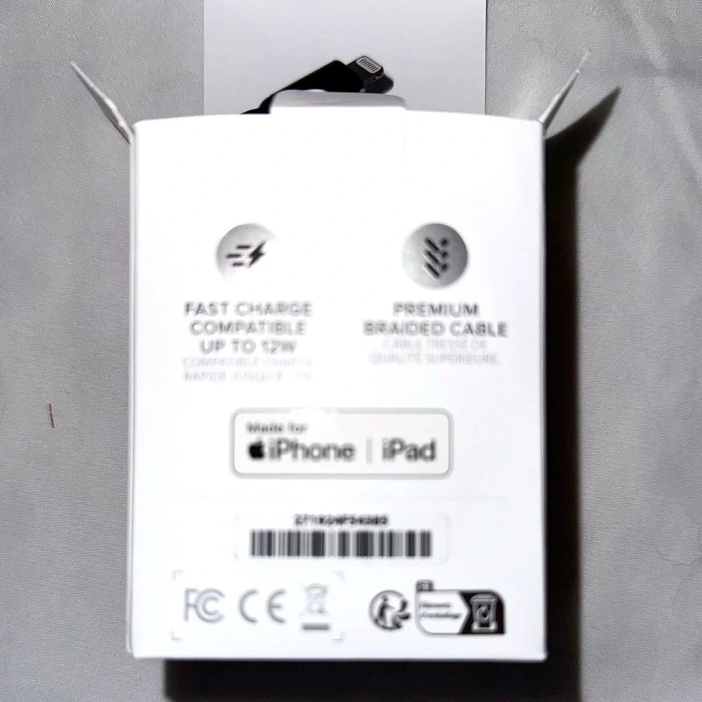 Mophie Charcoal Braided USB-A to Lightning Cable